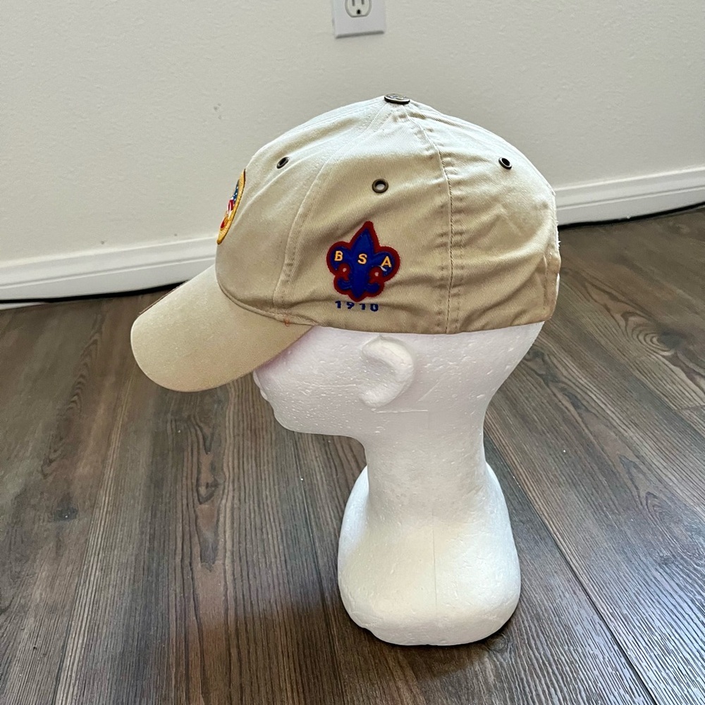 Beige and Brown Baseball Cap with Patch - Picture 3 of 11